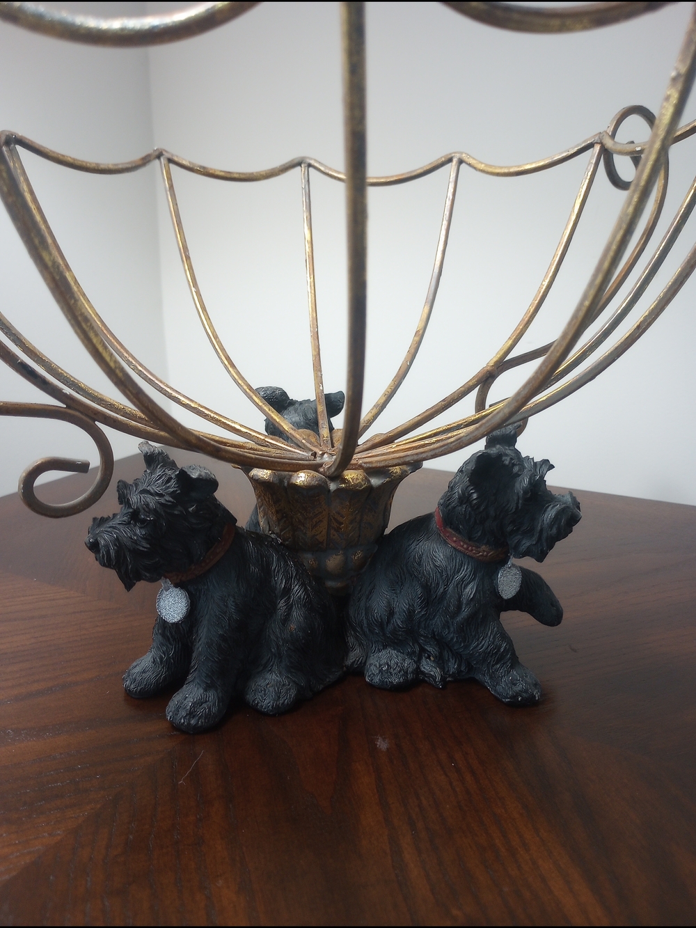 Black Scottie Dog Decorative Bowl Accent
